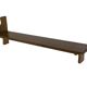 Vintage wall shelve rack bookshelf in oak wood minimalist