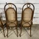 Série de 4 chaises bistrot cannées
