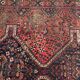 Old Iranian hand made Shiraz wool rug  220 x 312 cm