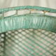 Vintage mint green wicker bookcase
