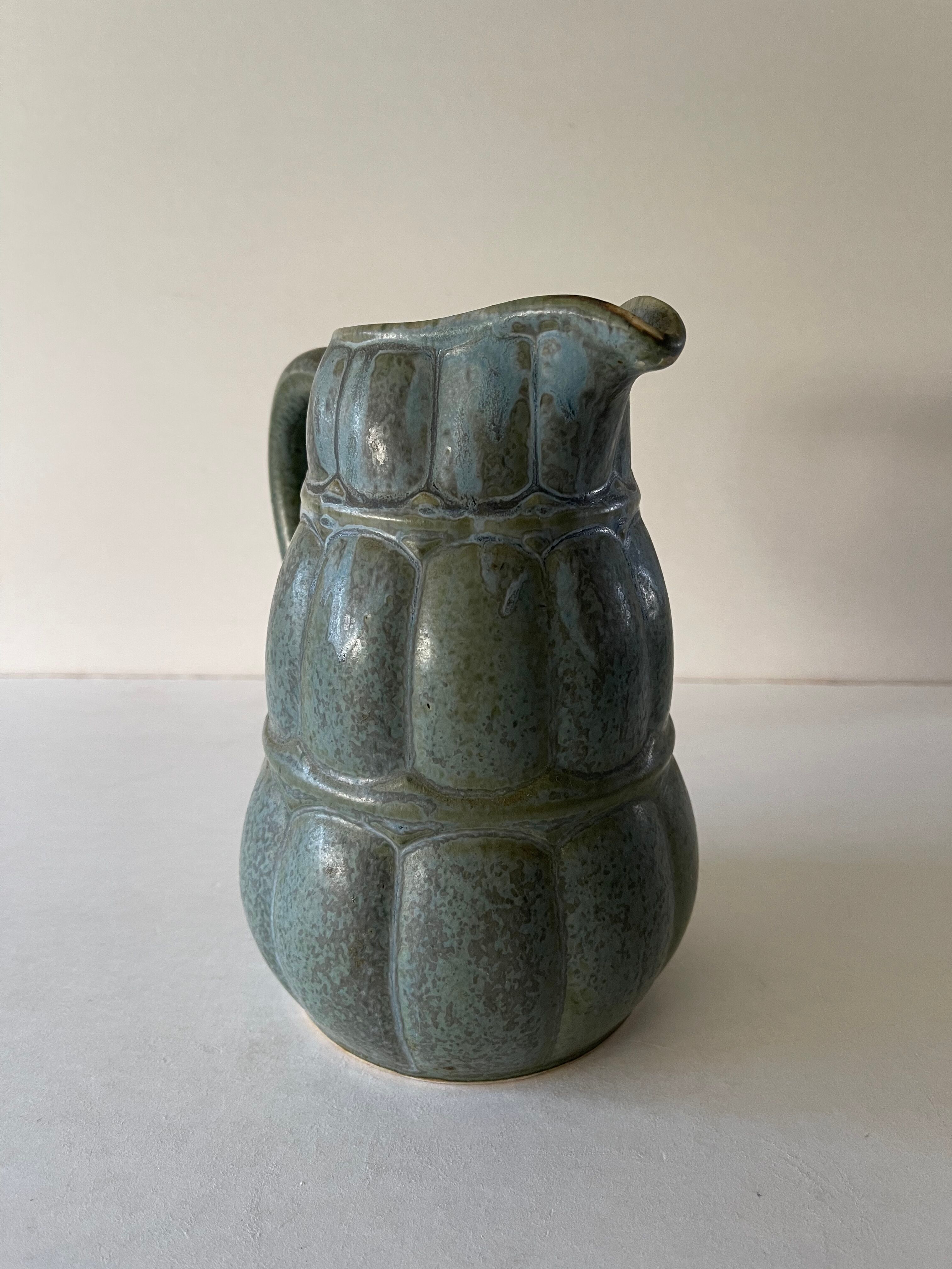 Art Nouveau pitcher in Denbac sandstone