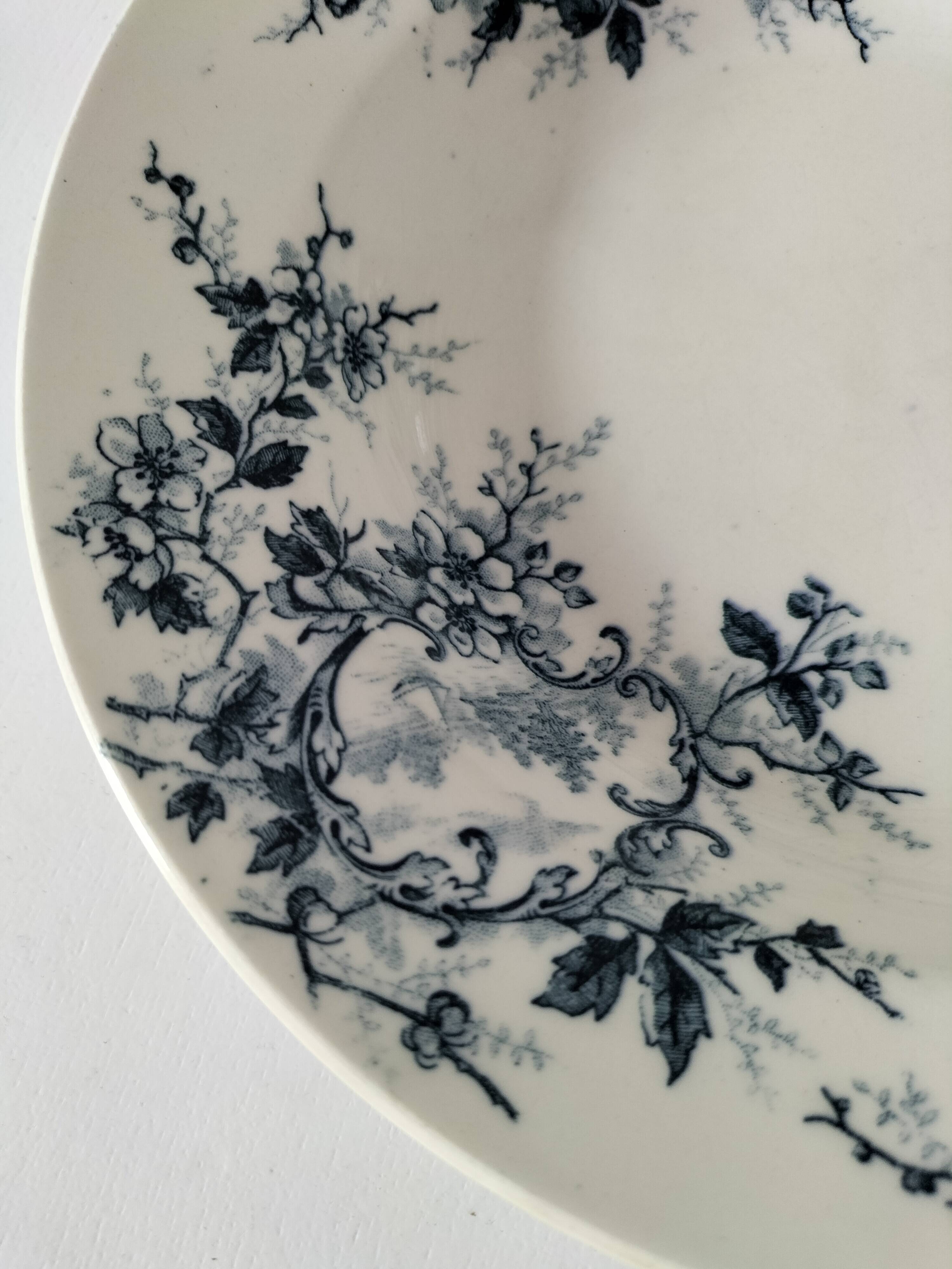 Duo d’assiettes creuses Hte Boulenger & Cie Choisy-le-Roi, circa 1885–1900.