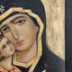 20th century hand-painted gilding wood icon