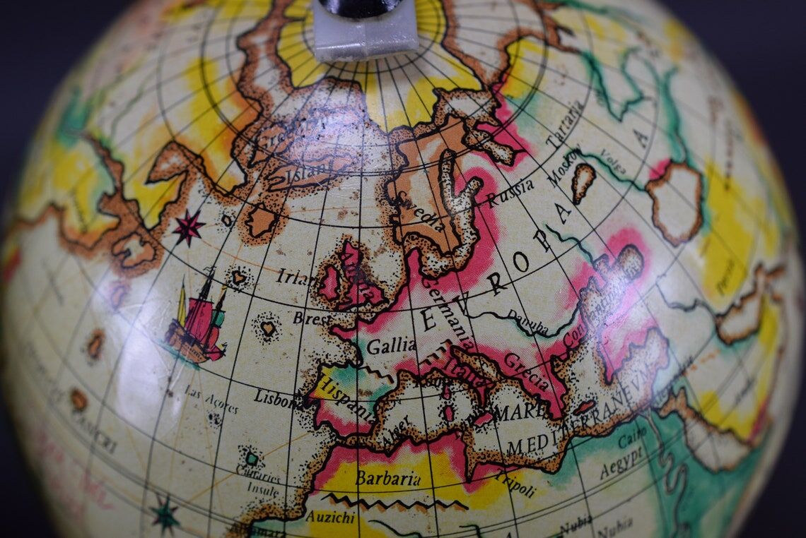 Greenhouse book vintage globes world map toys mont blanc