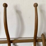 Thonet 1900 curved wooden wall coat rack