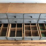 Furniture drawers patinated