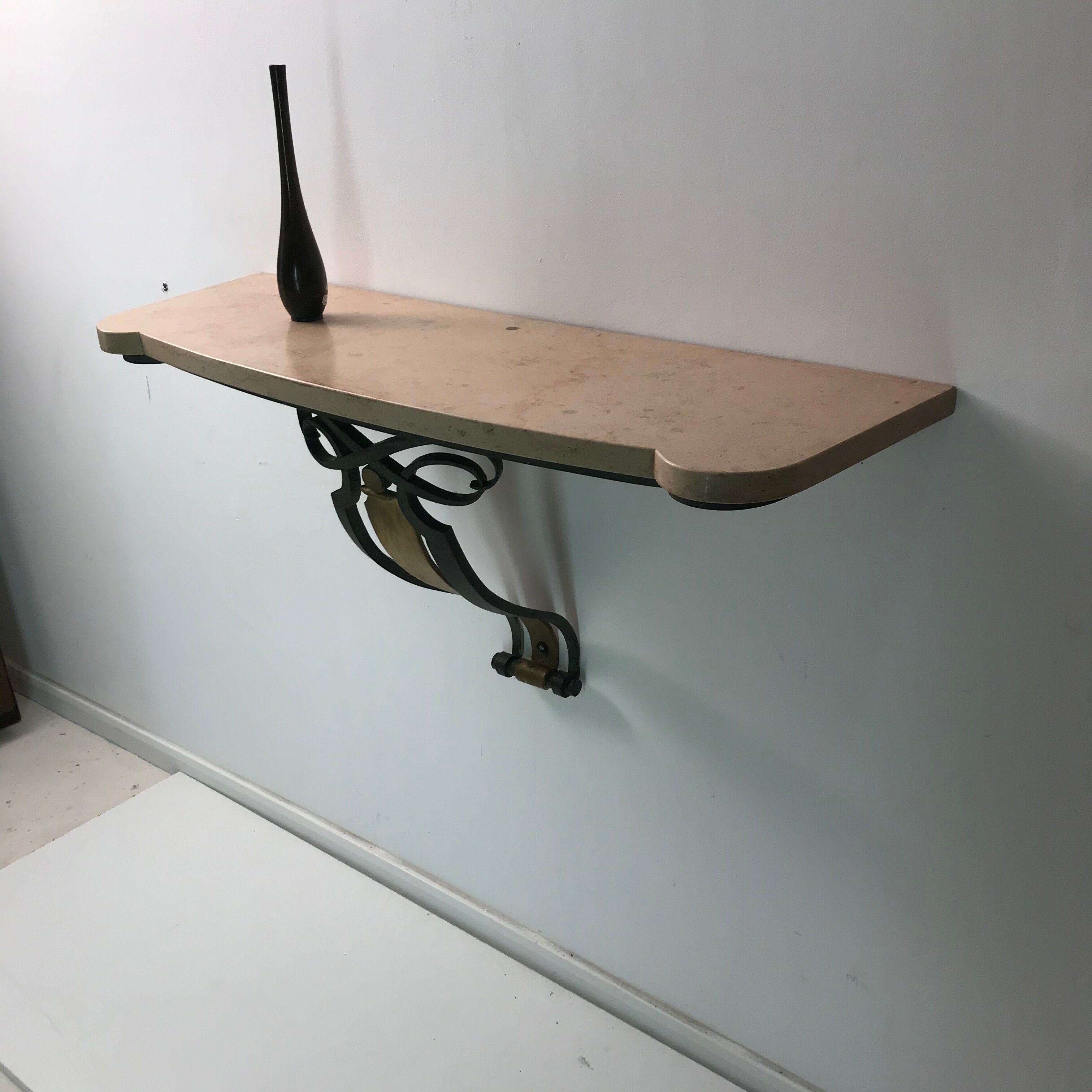 Wrought iron wall console