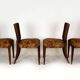 Art Deco H-214 Dining Chairs by Jindrich Halabala for UP Závody, 1950s, Set