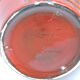 Vintage red ceramic vase scarified decoration elchinger 50' signed