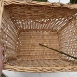 Vintage wicker basket for poultry rabbit