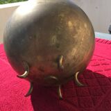 Ancient copper vase soliflore on foot