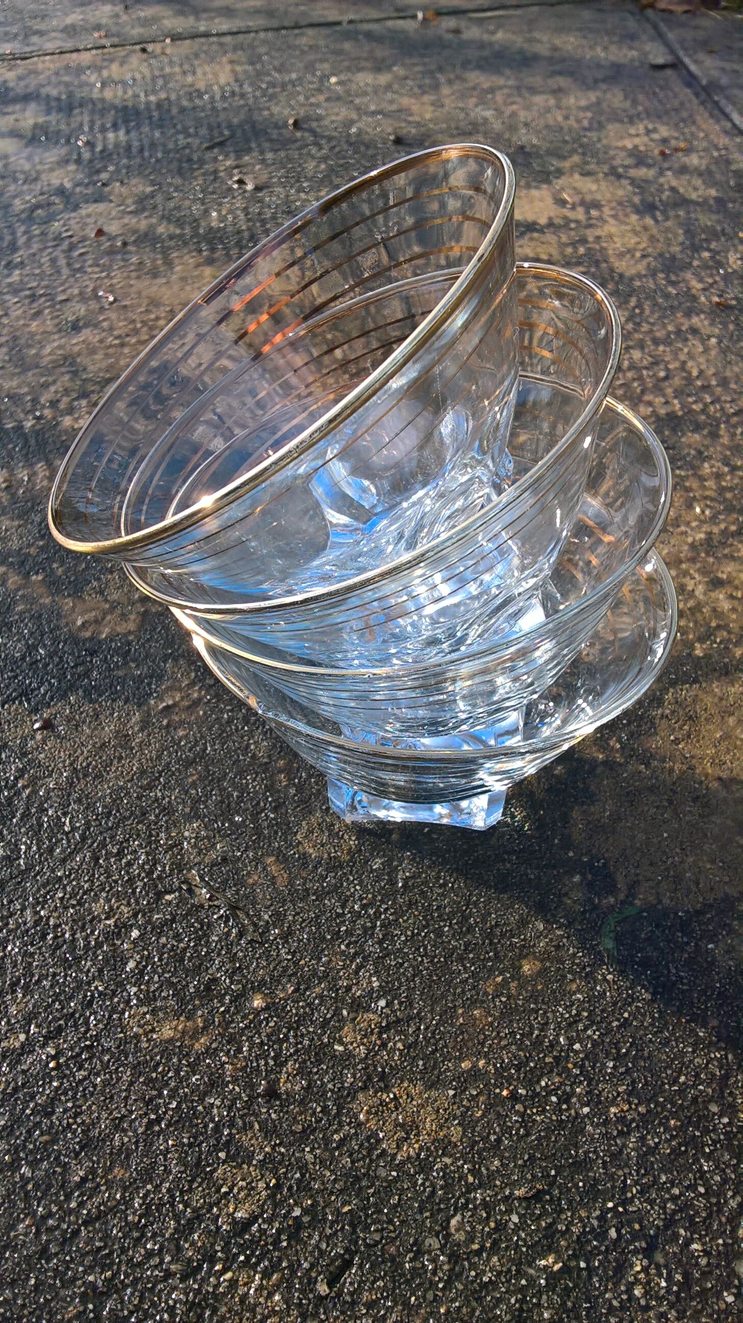 Lot of 4 glass cups