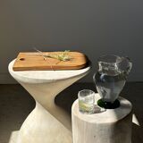 Rounded rectangular monoxyl teak cutting or presentation board L:34