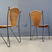 Wicker Chairs by Frederick Weinberg, 1960s, Set of 6