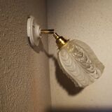 Vintage molded glass wall light