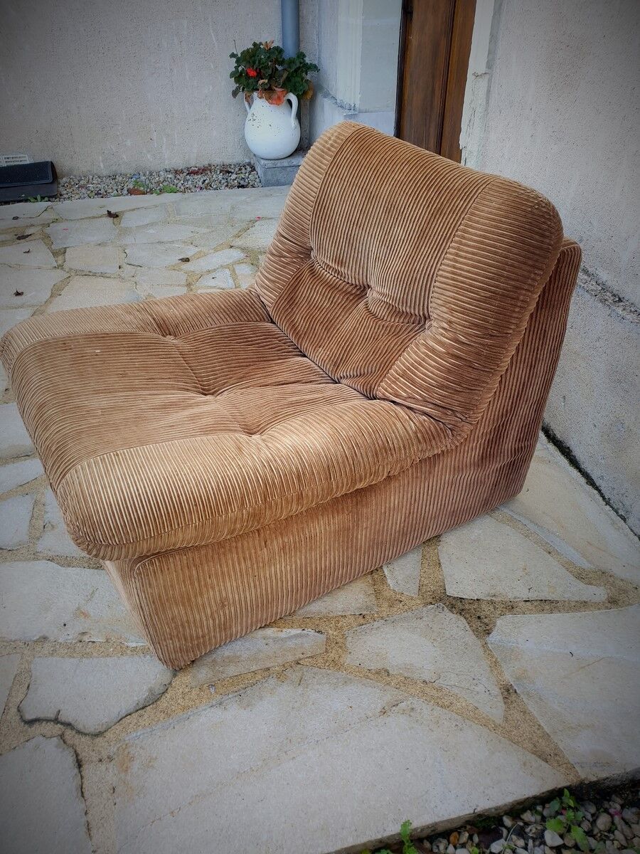 Vintage velvet armchair