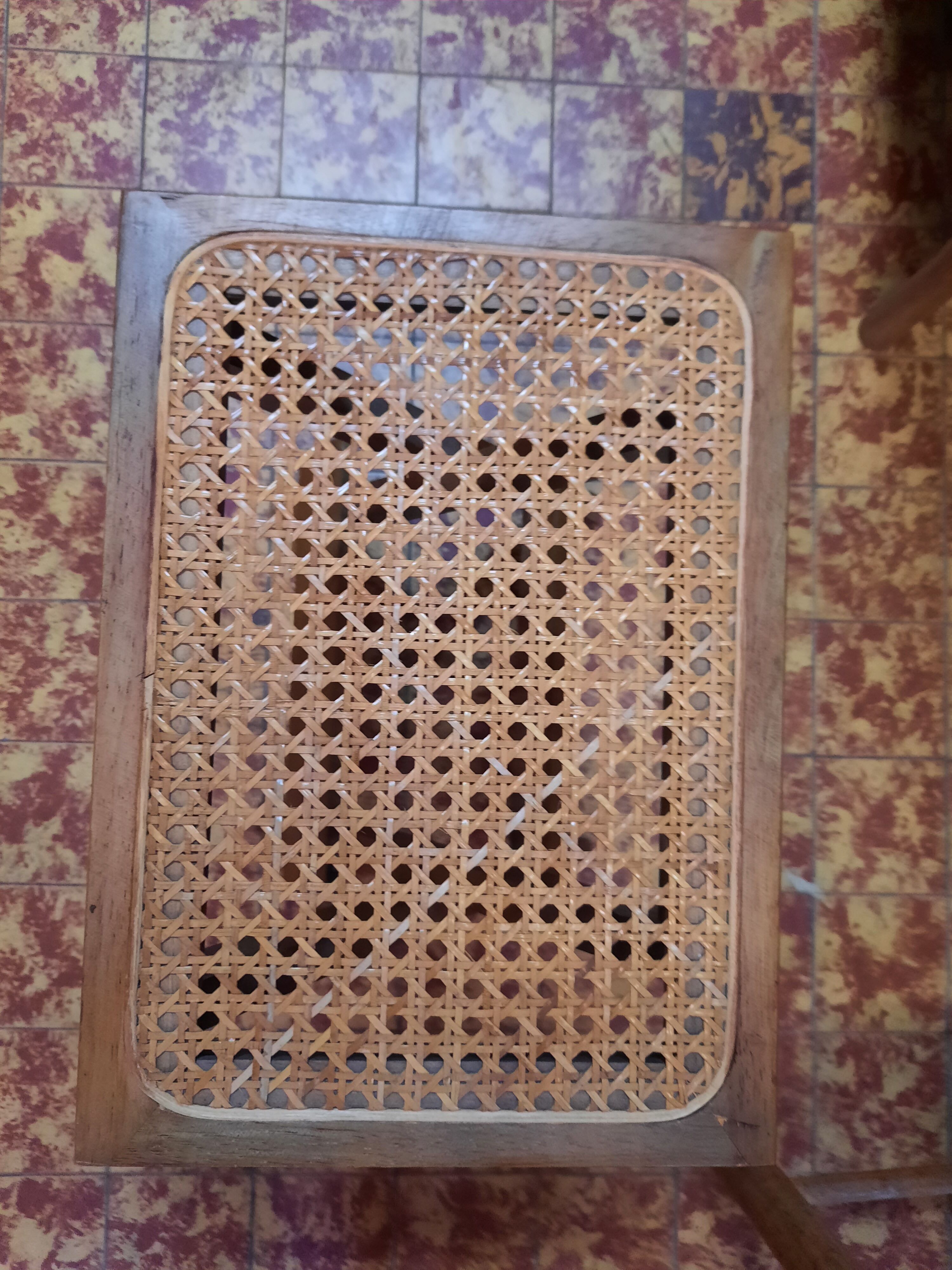 Folding stool cannage