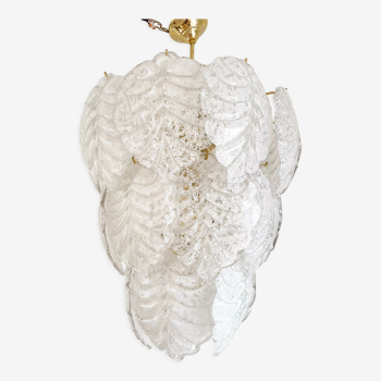 Lustre en feuilles de Murano, années 1970