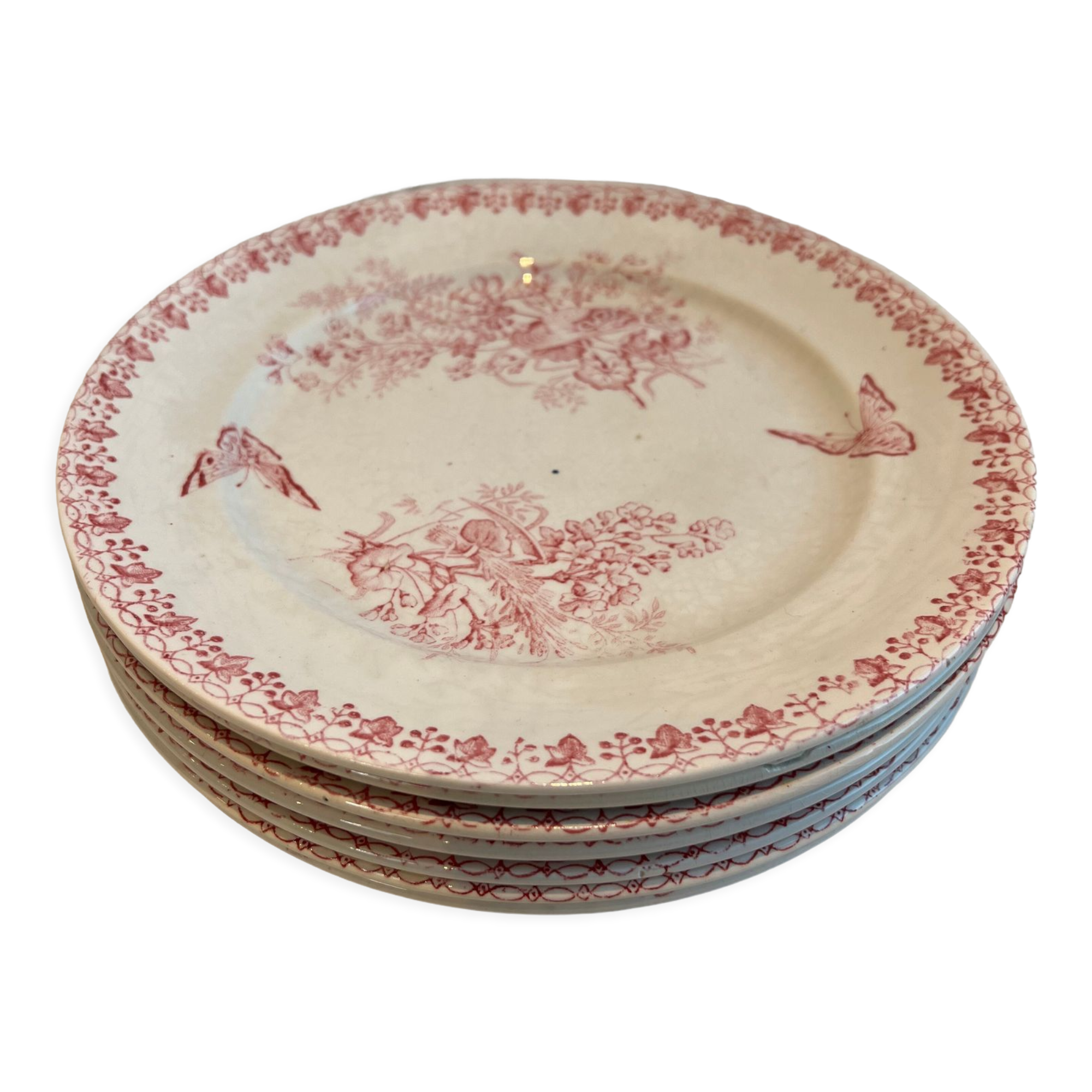 Set of 6 plates Terre de Fer Onnaing Moisson