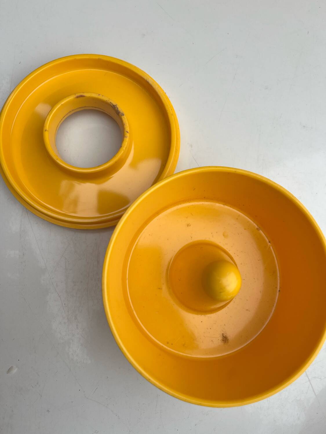 EREF yellow vintage ashtray