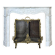 Louis XV style fireplace in white marble circa 1900