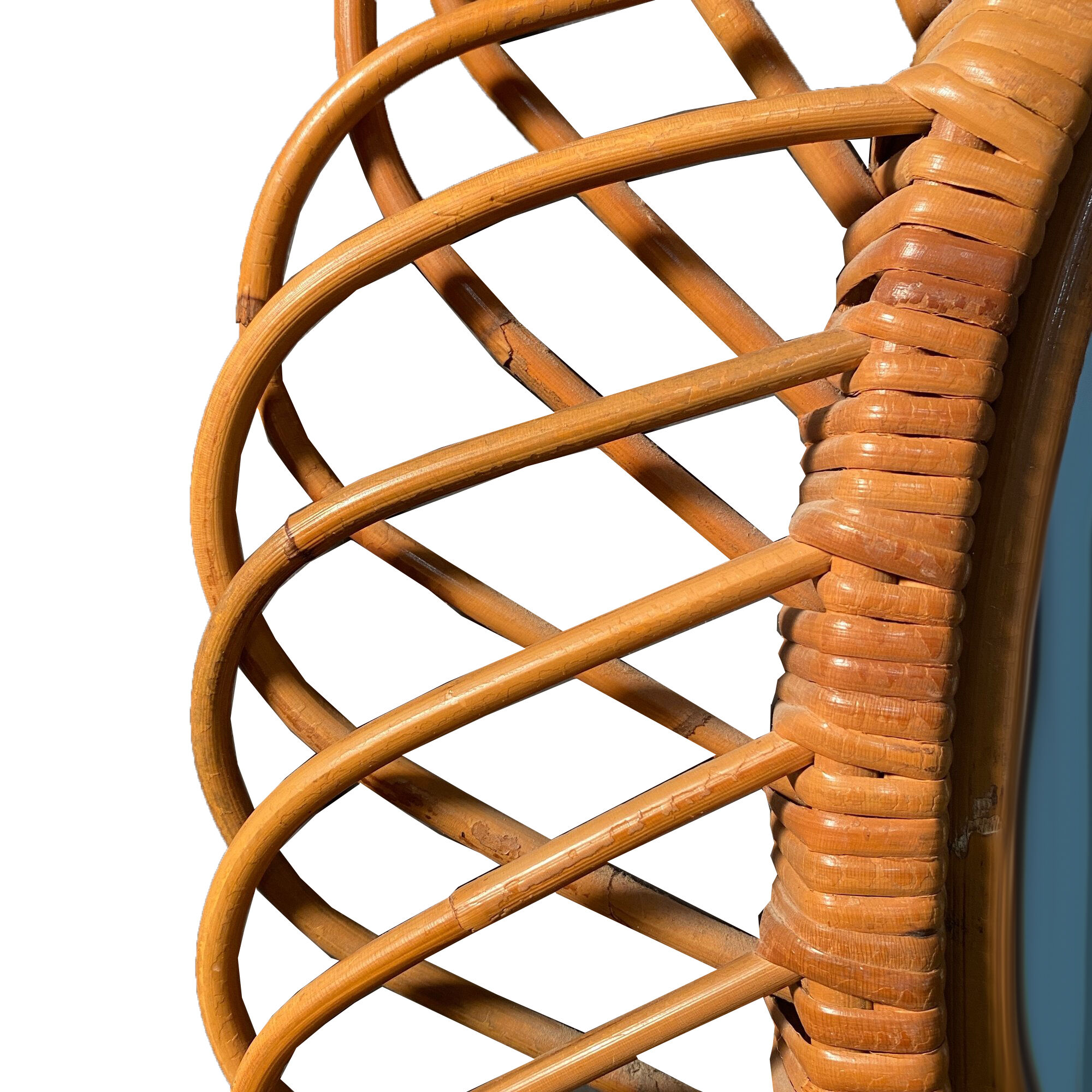 Rattan mirror