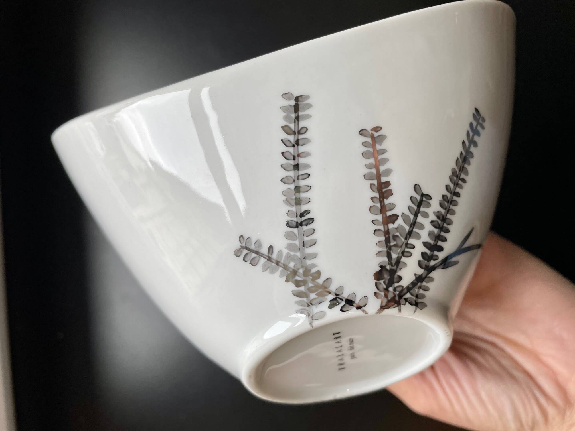 5 White and Silver Porcelain Bowls Made in France