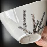 5 White and Silver Porcelain Bowls Made in France