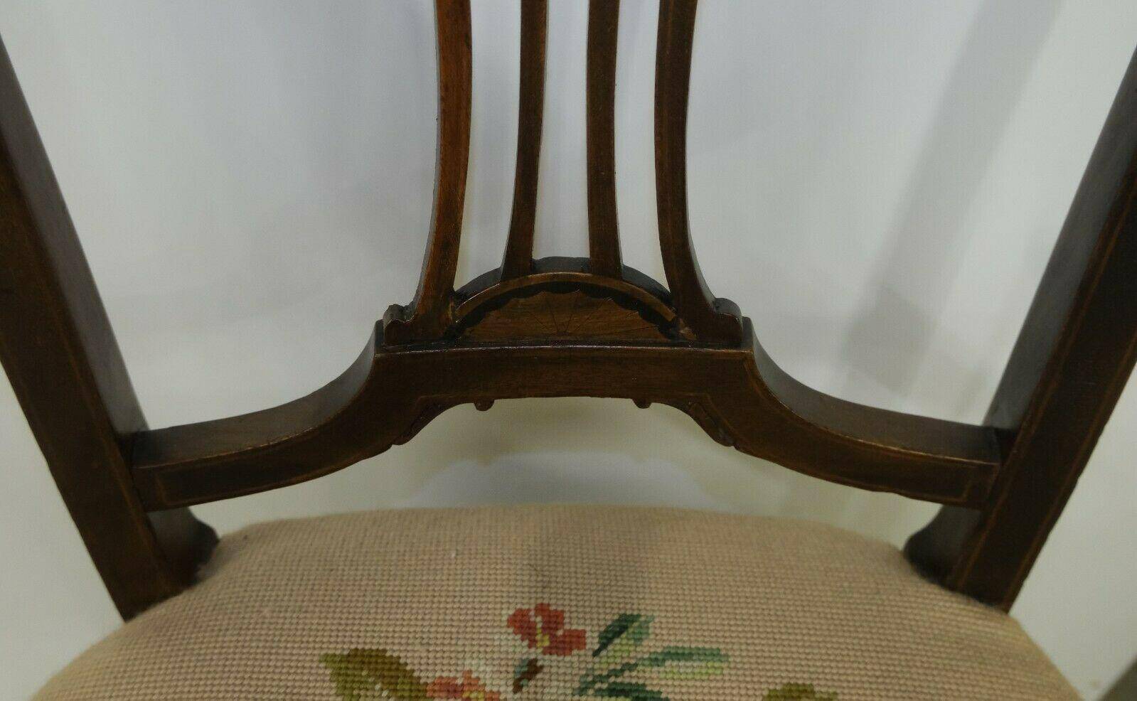 Hepplewhite armchair in hardwood on delicate legs with original seat.