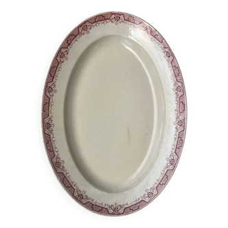 Grand plat de service Terre de fer oval Saint Amand modèle Maroc