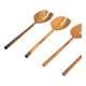 Salad server or flat-ended slotted spatula in teak L30 D9x8
