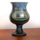 Vallauris, Vase Moderniste, céramique émaillée bleue, Jean de Lespinasse.