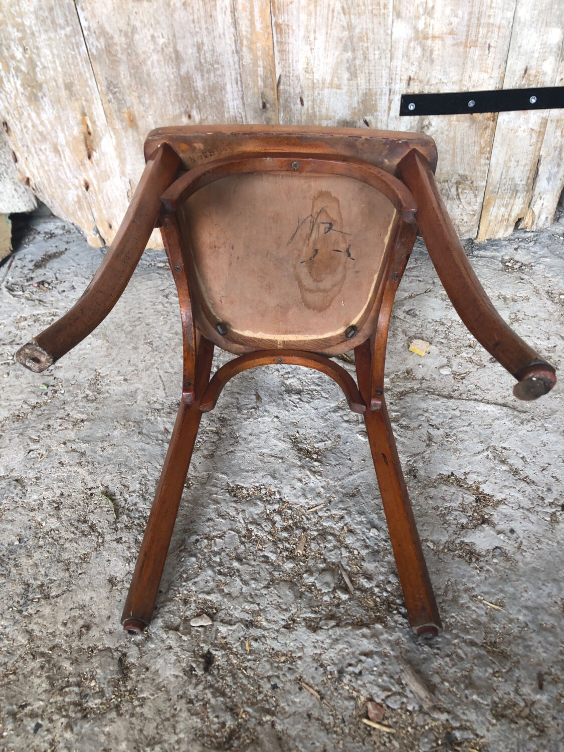 Chair bistrot Baumann in wood 70s vintage