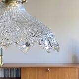 Suspension ancienne lustre abat jour en verre épais LAMP-7298