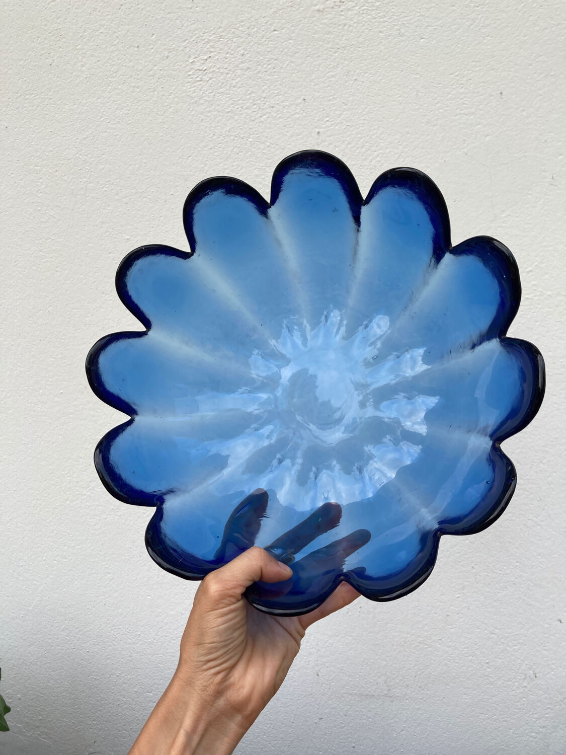 Vintage molded glass bowl