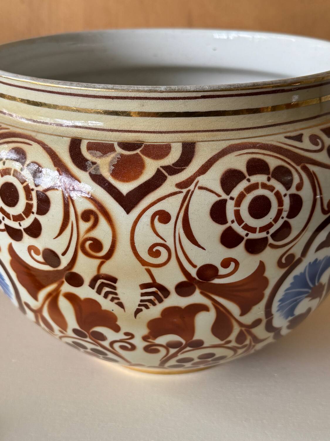 Large art deco flower pot