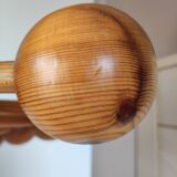 1970s solid pine coat rack