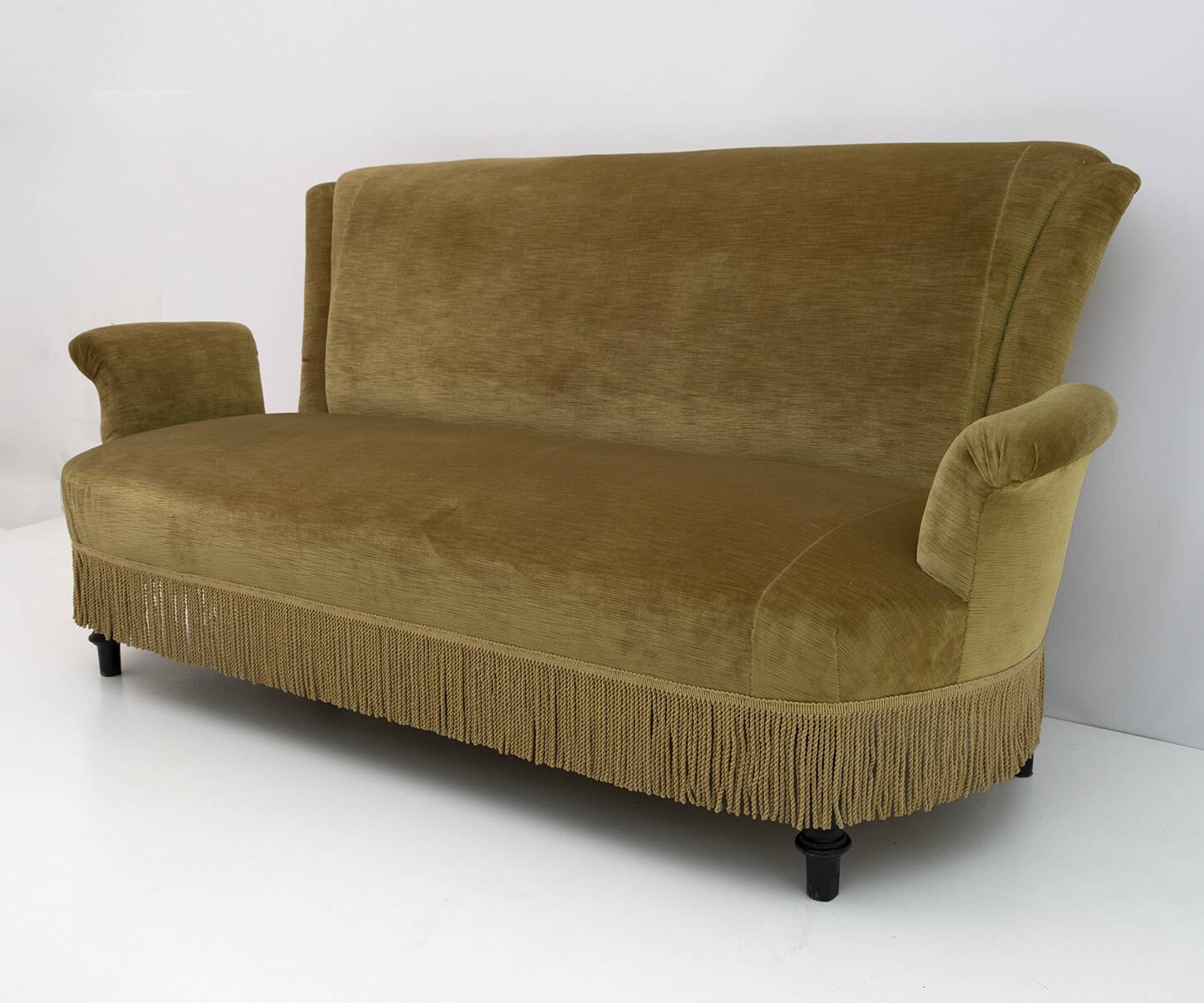 Rare canapé en velours Napoléon III du XIXe siècle