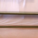 Old original Burmese teak teak bench with green patina