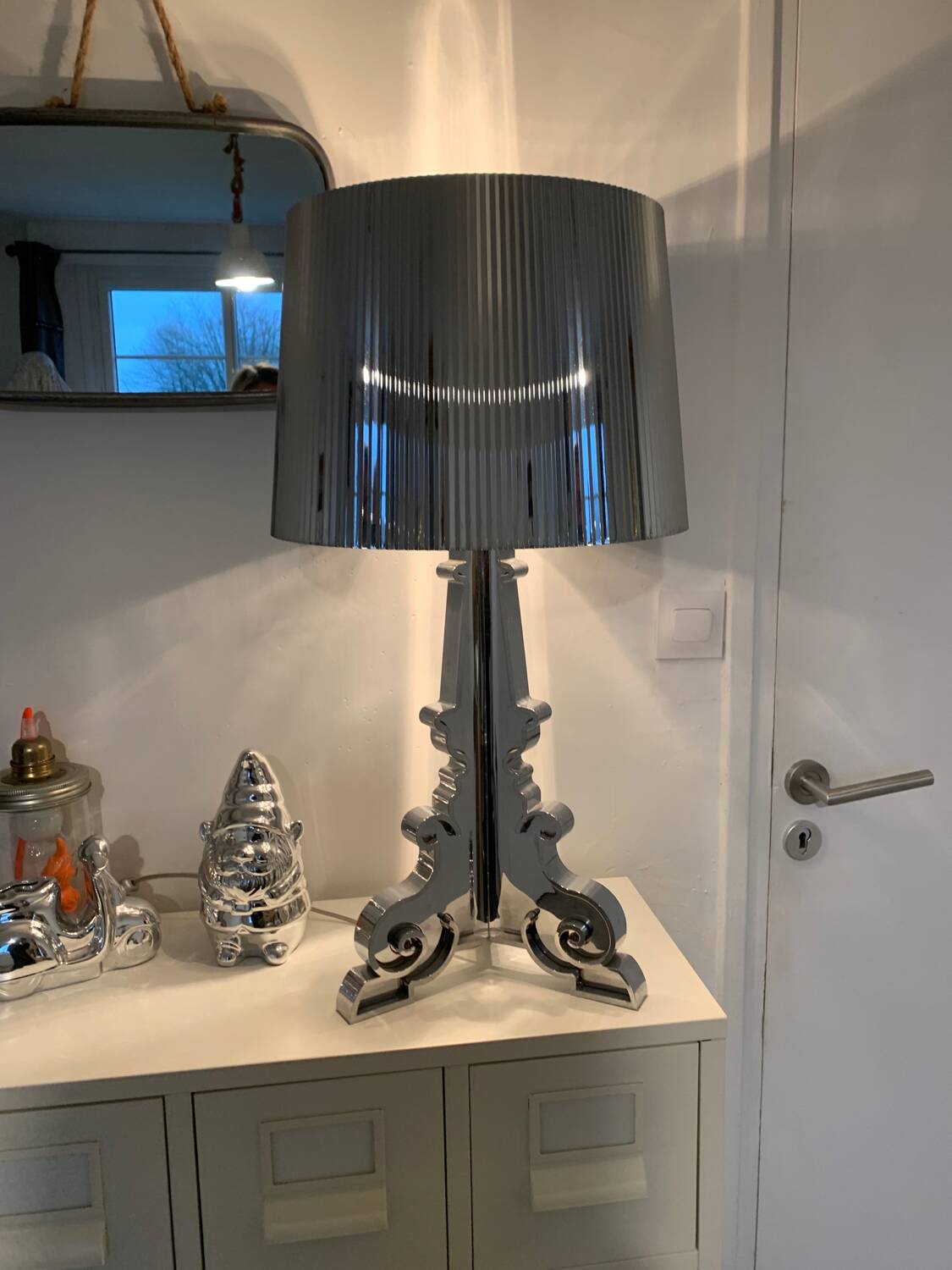 Kartell Bourgie chrome table lamp