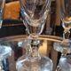 Cut glass champagne flutes. 1960s