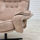 1970s, Danish swivel armchair, beige furniture fabric.