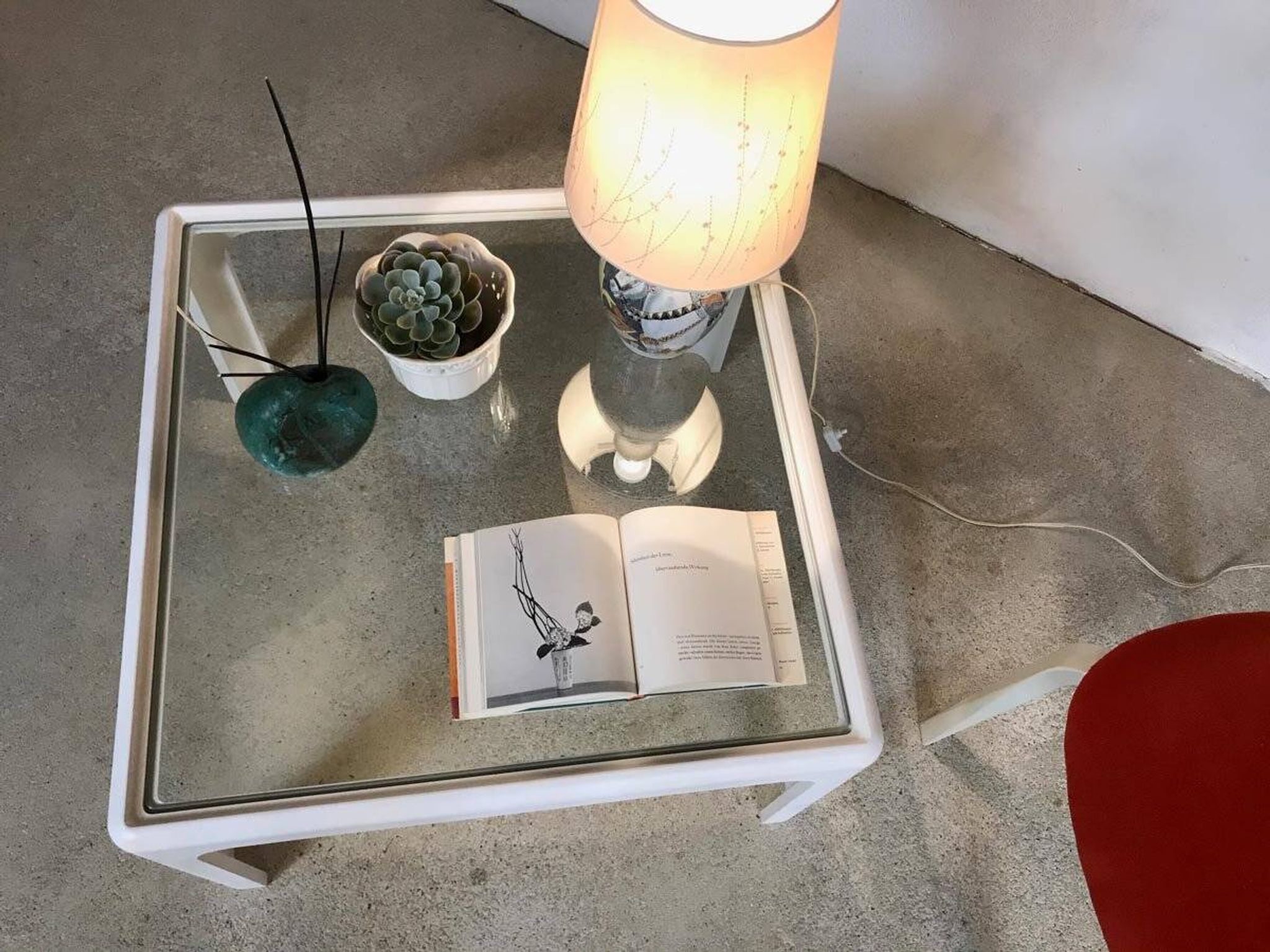 Coffee table with glass top by Peter Ghyczy for Horn Collection, 1960s