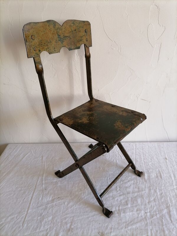 Chaise d'enfant en fer forgé. XIXème