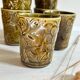 7 tasses Chavaillon de Sarreguemines olive