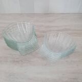 Glass scallop bowls