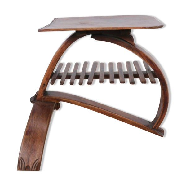 Tabouret à chaussures antique Art Nouveau Jugendstil incurvé et plié, vers 1895