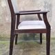 Armchair in wood and imitation leather