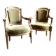 Pair of convertible armchairs Louis XVI.18th century