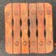 Pair of vintage folding wooden stools from Tyrol mountain